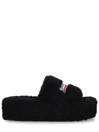 Mm Furry Faux Shearling Sandals - BALENCIAGA - Modalova