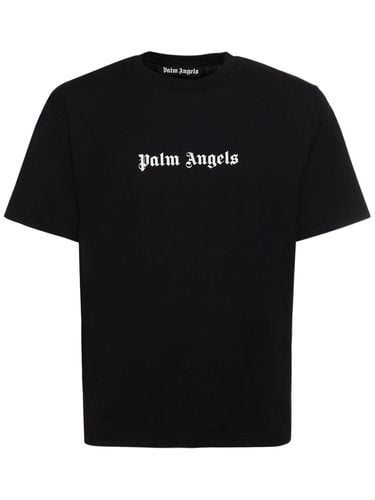 Camiseta De Algodón Con Logo - PALM ANGELS - Modalova