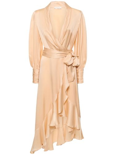 Silk Midi Wrap Dress - ZIMMERMANN - Modalova