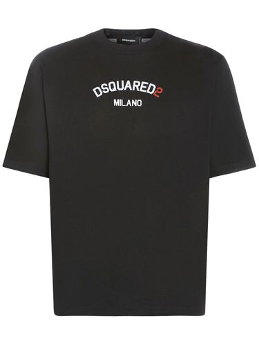 Camiseta De Algodón Estampada - DSQUARED2 - Modalova