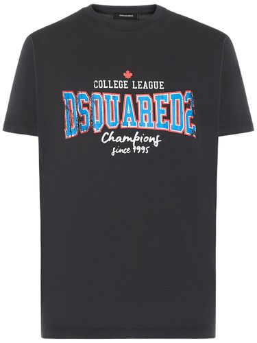 T-shirt Aus Baumwolle Mit Logodruck - DSQUARED2 - Modalova