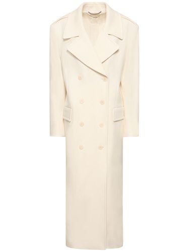 Oversize Double Breasted Wool Long Coat - STELLA MCCARTNEY - Modalova