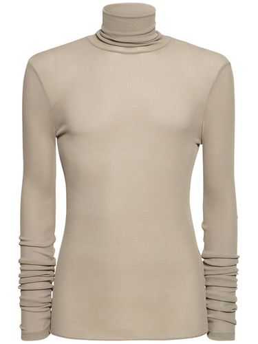 Viscose Blend Turtleneck Top - AMI PARIS - Modalova