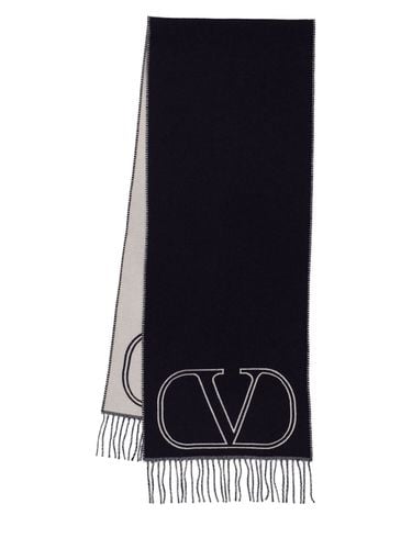 Sciarpa In Cashmere Con Vlogo - VALENTINO GARAVANI - Modalova