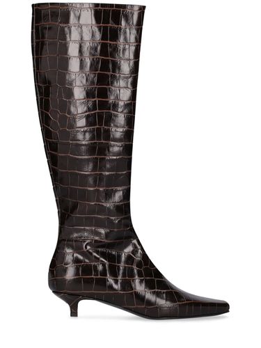 Mm The Slim Knee Leather Boots - TOTEME - Modalova