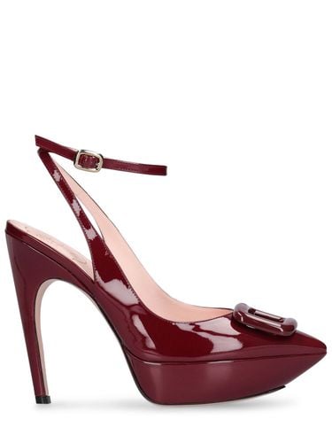 Mm Choc Patent Leather Slingbacks - ROGER VIVIER - Modalova