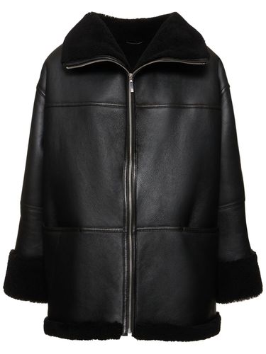 Cappotto In Shearling Con Zip - TOTEME - Modalova