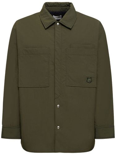 Nylon-overshirt Mit Logo - MAISON KITSUNÉ - Modalova