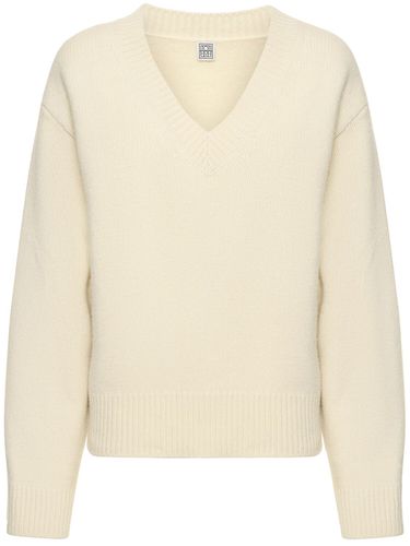 V-neck Wool & Cashmere Sweater - TOTEME - Modalova