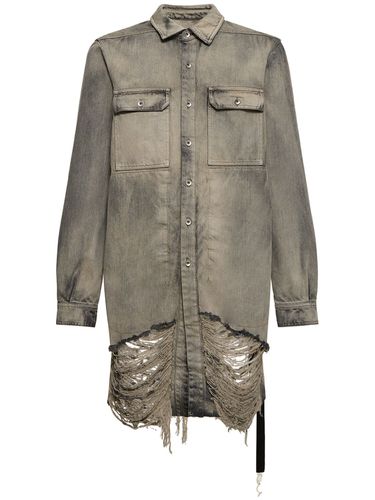 Denimjacke Mit Fransen „outershirt“ - RICK OWENS DRKSHDW - Modalova