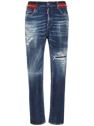 Fit Zipped Cotton Denim Jeans - DSQUARED2 - Modalova