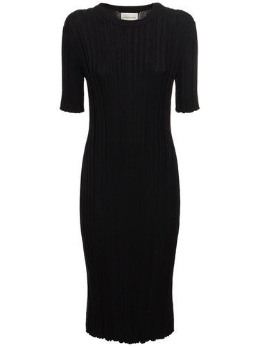 Elea Ribbed Silk Blend Midi Dress - LOULOU STUDIO - Modalova