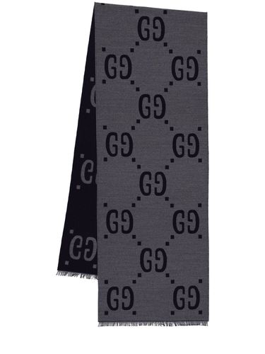 Freedom Gg Wool & Silk Scarf - GUCCI - Modalova