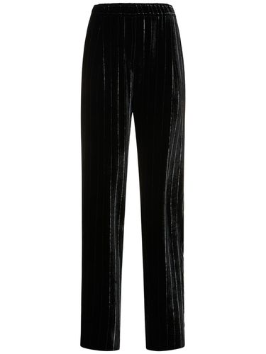 Pantalones Rectos De Terciopelo - GIORGIO ARMANI - Modalova