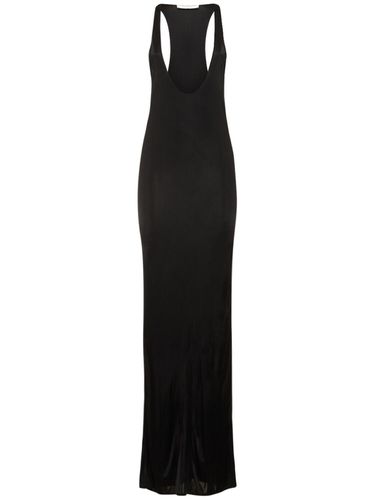 Viscose Scoop Neck Dress - SAINT LAURENT - Modalova