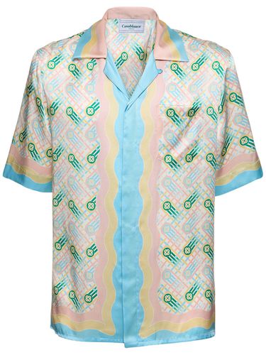 Monogram Printed Silk Shirt - CASABLANCA - Modalova