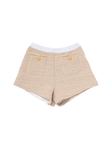 Shorts De Algodón Bouclé - BALMAIN - Modalova