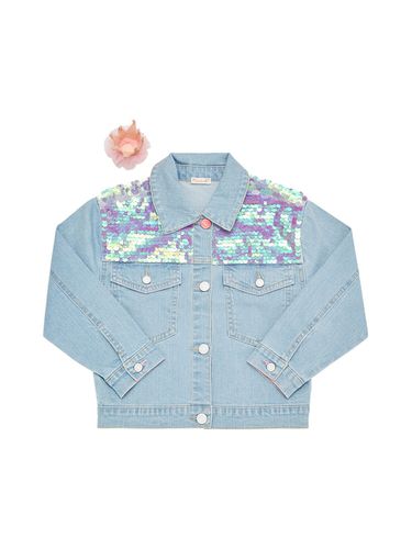 Chaqueta De Denim De Algodón Con Lentejuelas - BILLIEBLUSH - Modalova