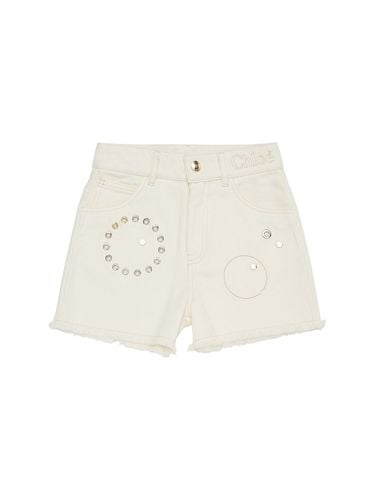 Shorts De Denim Con Tachuelas - CHLOÉ - Modalova