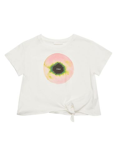 Camiseta De Jersey De Algodón Estampada - CHLOÉ - Modalova