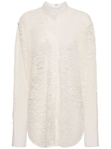 The Gertrude Cotton Blend Lace Shirt - INTERIOR - Modalova