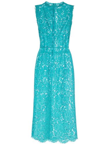 Floral & Dg Stretch Lace Midi Dress - DOLCE & GABBANA - Modalova