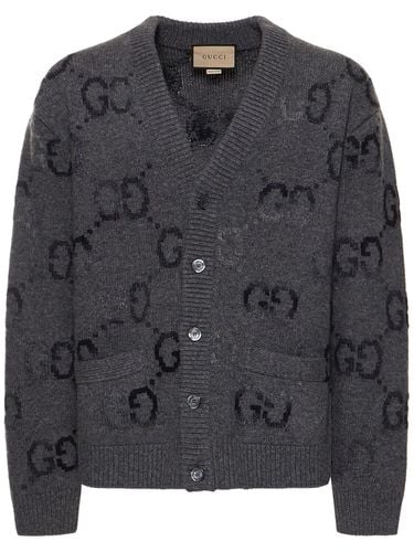 Cardigan Aus Gg-wollmischung - GUCCI - Modalova