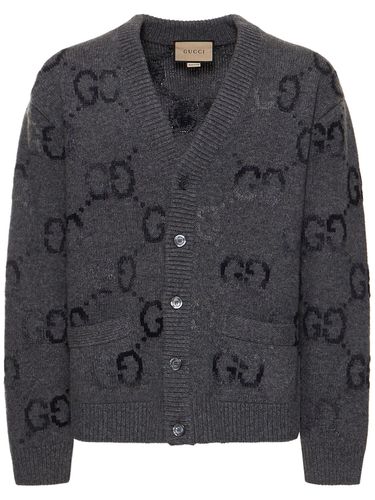 Gg Wool Blend Cardigan - GUCCI - Modalova