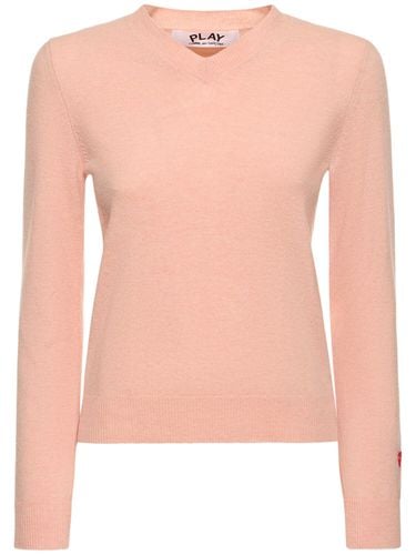 Pullover Aus Wollstrick Mit Stickerei - COMME DES GARÇONS PLAY - Modalova