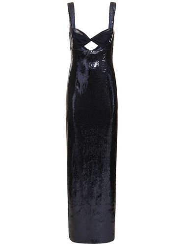 Liquid Sequined Cutout Maxi Dress - GALVAN - Modalova