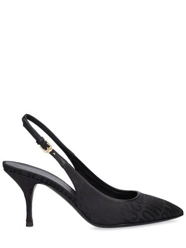 Mm Hohe Jacquard-pumps Mit Logo - MOSCHINO - Modalova