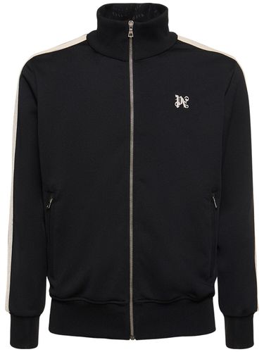 Monogram Zip-up Tech Track Sweatshirt - PALM ANGELS - Modalova