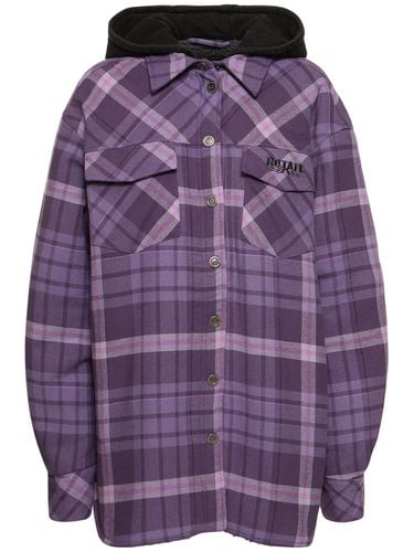 Jissa Oversize Flannel Shirt W/hood - ROTATE - Modalova