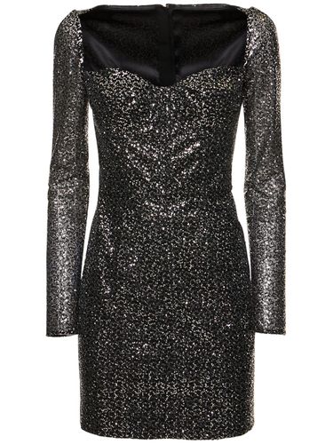 Sequined Heart Neckline Mini Dress - DOLCE & GABBANA - Modalova