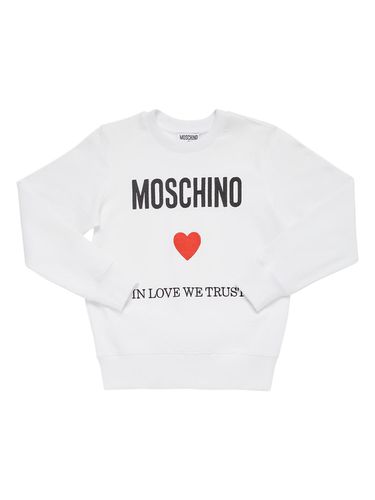 Sudadera De Felpa De Algodón - MOSCHINO - Modalova