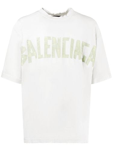 Camiseta De Algodón Efecto Vintage - BALENCIAGA - Modalova