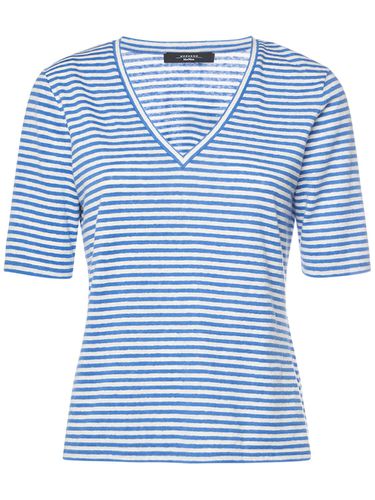 Brunate Linen Jersey V Neck T-shirt - WEEKEND MAX MARA - Modalova