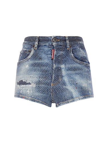 Hoch Geschnittene Shorts Aus Denim - DSQUARED2 - Modalova