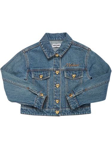 Chaqueta De Algodón Denim - MOSCHINO - Modalova