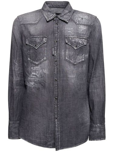 Camicia Classic Western In Denim - DSQUARED2 - Modalova