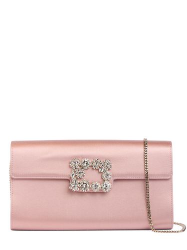 Clutch De Satén Con Hebilla De Cristales - ROGER VIVIER - Modalova