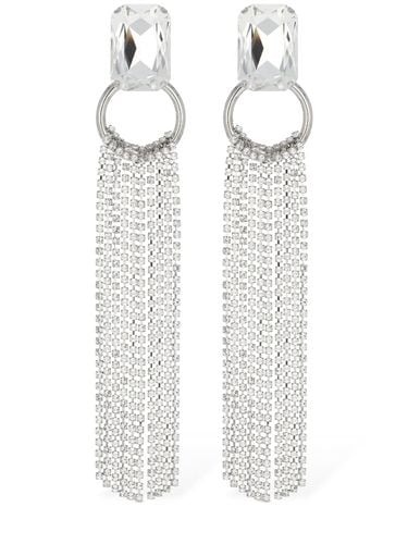 Crystal Earrings W/ Fringes - ALESSANDRA RICH - Modalova