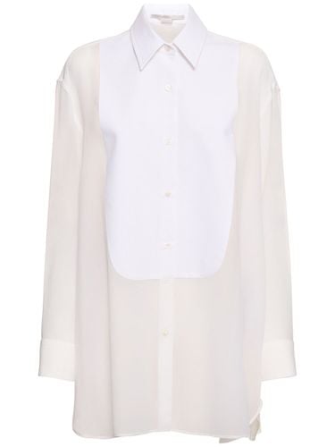 Camicia Smoking In Chiffon Di Seta - STELLA MCCARTNEY - Modalova