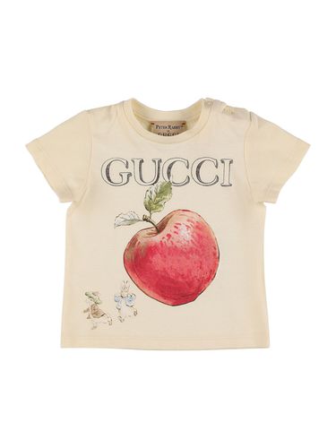 Camiseta De Algodón Jersey - GUCCI - Modalova