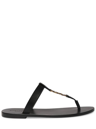 Cassandre Leather Sandals - SAINT LAURENT - Modalova