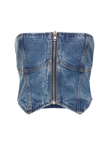 Top Bustier De Denim De Algodón - REFORMATION - Modalova