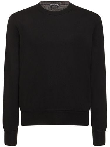 Superfine Cotton Crewneck Sweater - TOM FORD - Modalova