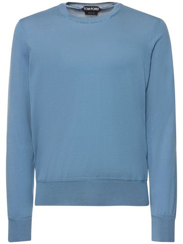 Superfine Cotton Crewneck Sweater - TOM FORD - Modalova