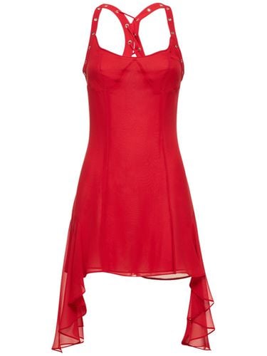 Georgette Ruched Mini Dress - THE ATTICO - Modalova