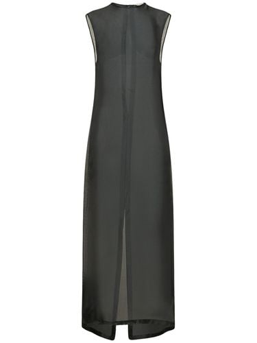 Sheer Silk Gauze Sleeveless Midi Dress - ST.AGNI - Modalova